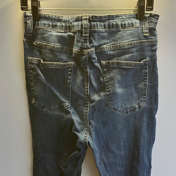 Forever 21 Dark Blue Distressed Jeans - Picture 5 of 5